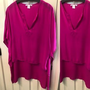 HOT Magenta hi-low tunic